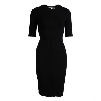 مملوكة مسبقًا Diane von Furstenberg Black Knit Saturn Sheath Dress XS