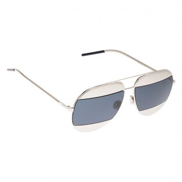 Pre Owned Dior Silver Split 1 Aviator Sunglasses