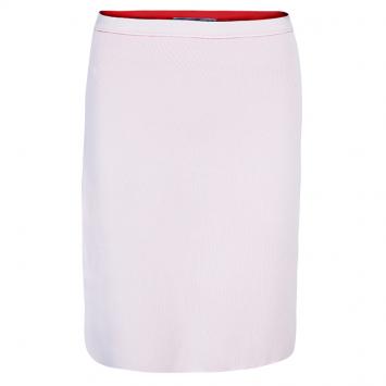 Pre Owned Dior Pink Red Colorblock Skirt M