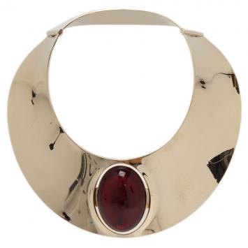 Pre Owned Dior Red Stone Gold Tone Collar Necklace