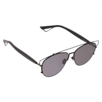 Pre Owned Dior Black Cutout Technologic Aviators 
