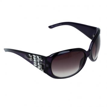 Pre Owned Dior Purple Limited Edition 609J8 Square Sunglasses