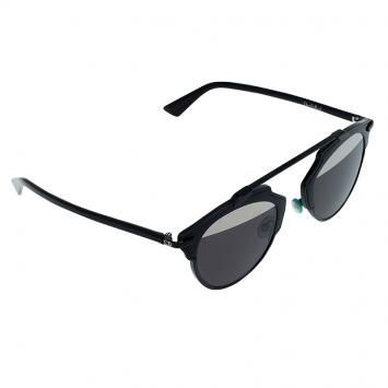 Pre Owned Dior Black So Real Round Aviator Sunglasses