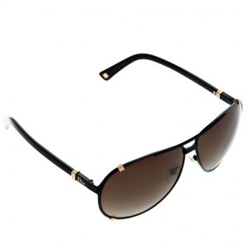 Pre Owned Dior Black Chicago 2 Aviator Sunglasses