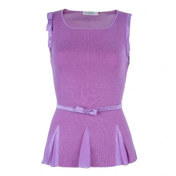 Pre Owned Dior Pink Sleeveles Knit Top S