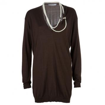 Pre Owned Dior Brown Long Sleeve Sweater M