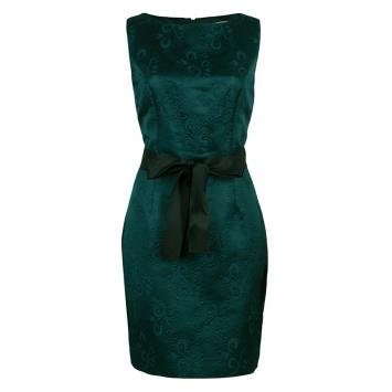Pre Owned Dior Emerald Green Sheath Dress M