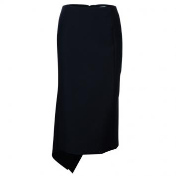 Pre Owned Dior Black Pencil Back Detail Skirt S
