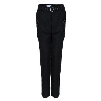 Pre Owned Dior Black Studded Trousers L
