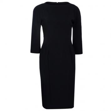 Pre Owned Dior Black Fitted Dress M