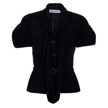Pre Owned Dior Black Short Sleeve Jacket M
