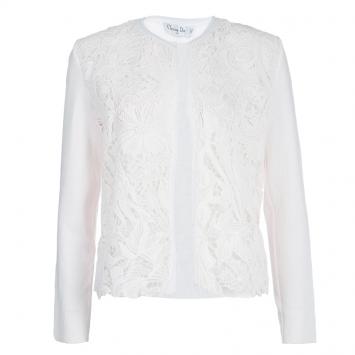 مملوكة مسبقًا Dior Blush Pink Lace Overlay Cardigan S