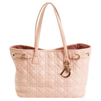 Pre Owned Dior Pink Coated Canvas Panarea Shopper Tote
