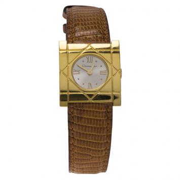 Pre Owned Dior Vintage Gold-Plated Stainless Steel D82-150 Women's Wristwatch 24MM