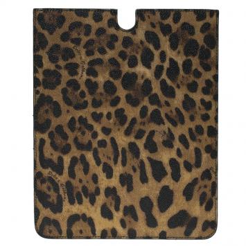 Pre Owned Dolce and Gabbana Leopard Print iPad Case