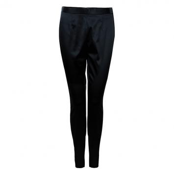 Pre Owned Dolce and Gabbana Black Satin Trousers M