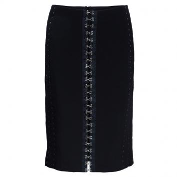 Pre Owned Dolce and Gabbana Black Hook and Eye Skirt M