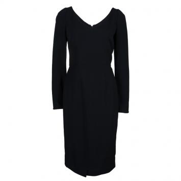 Pre Owned Dolce And Gabbana Black Shift Dress M