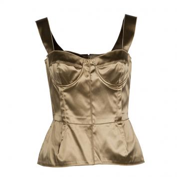 Pre Owned Dolce And Gabbana Beige Corset M