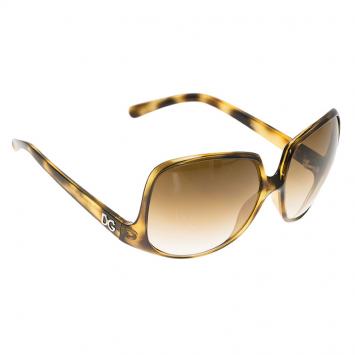 Pre Owned Dolce and Gabbana Brown 6033 Square Sunglasses