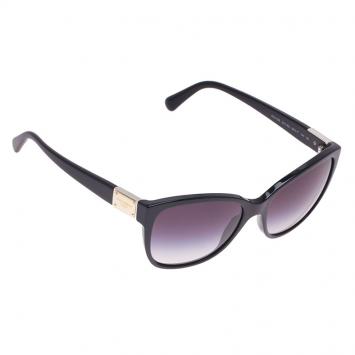 Pre Owned Dolce and Gabbana Black DG4195  Oversized Cat Eye Sunglasses 