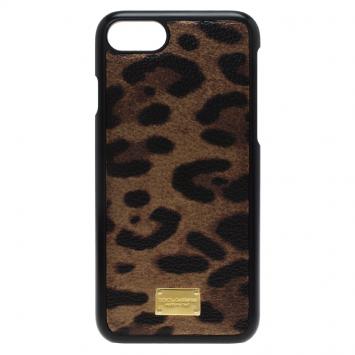 Pre Owned Dolce and Gabbana Leopard Print Leather iPhone 6 Case