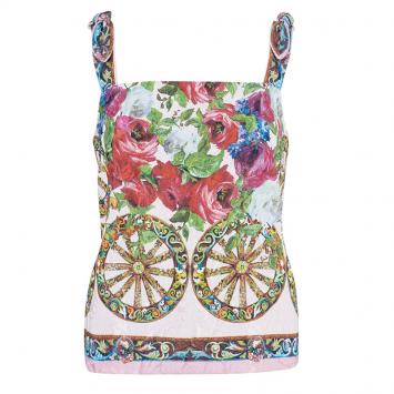 Pre Owned Dolce and Gabbana Floral Top M