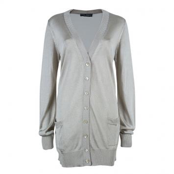 Pre Owned Dolce and Gabbana Beige Cardigan M