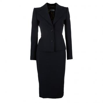 Pre Owned Dolce and Gabbana Black Skirt Suit S