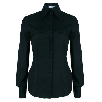 Pre Owned Dolce And Gabbana Black Cufflink Detail Shirt S