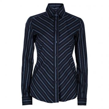 Pre Owned Dolce And Gabbana Striped Cotton Shirt XS
