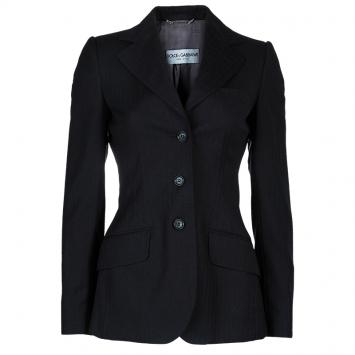 Pre Owned Dolce And Gabbana Grey Wool Jacket S