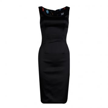 Pre Owned Dolce and Gabbana Black Tailored Sleeveless Dress S
