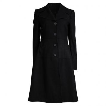 Pre Owned Dolce & Gabbana Black Wool Coat M