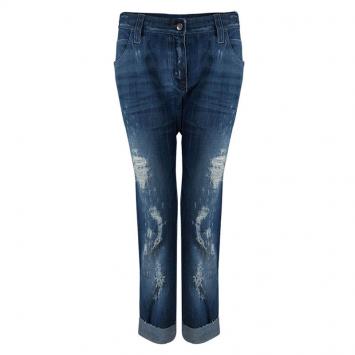 مملوكة مسبقًا Dolce And Gabbana Blue Distressed Denim Jeans L