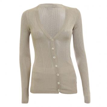 Pre Owned Dolce & Gabbana Beige Knit Cardigan S