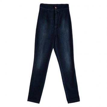 مملوكة مسبقًا Dolce and Gabbana Indigo Dark Wash Denim High Waist Jeans S
