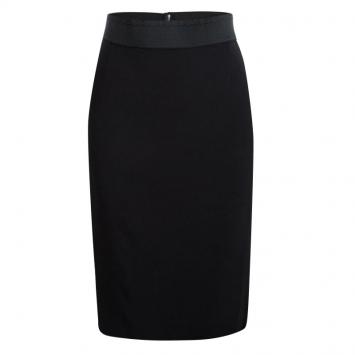 Pre Owned Dolce and Gabbana Black Pencil Skirt S