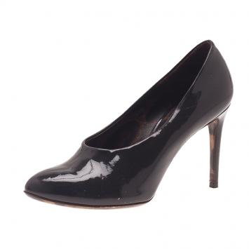 Pre Owned Dolce and Gabbana Black Patent Pumps Size 36