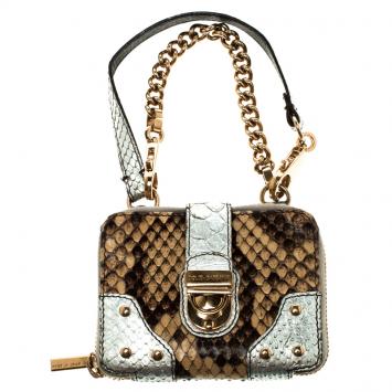 Pre Owned Dolce and Gabbana Multicolor Python Lipstick Case