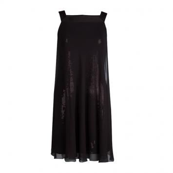 Pre Owned Elie Tahari Brown Silk Blend and Sequins Sleeveless Dress M