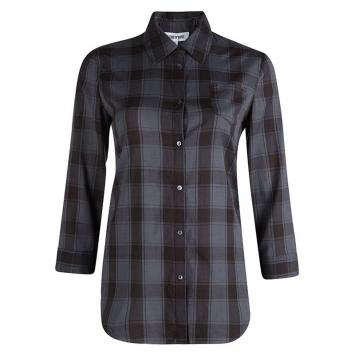 مملوكة مسبقًا Elizabeth and James Grey Cohen Plaid Button Down Shirt S