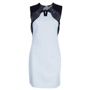 Pre Owned Emilio Pucci White and Black Lace Dress M