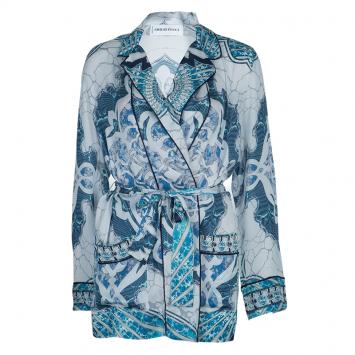 Pre Owned Emilio Pucci Mutlicolor Print Long Sleeve Top S
