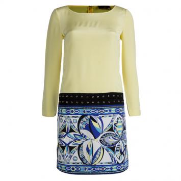 Pre Owned Emilio Pucci Multicolor Silk Shift Dress S