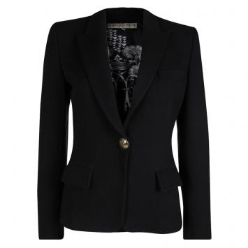 Pre Owned Emilio Pucci Black Notched Collar Blazer M