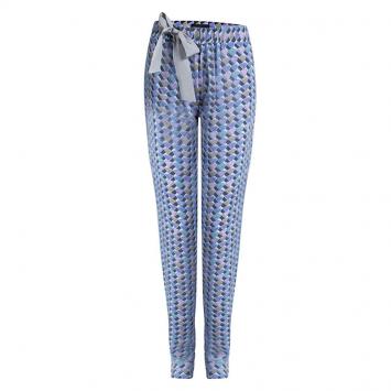 Pre Owned Emporio Armani Multicolor Printed Mesh Overlay Trousers S