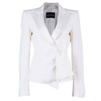 Pre Owned Emporio Armani White Tailored Blazer M