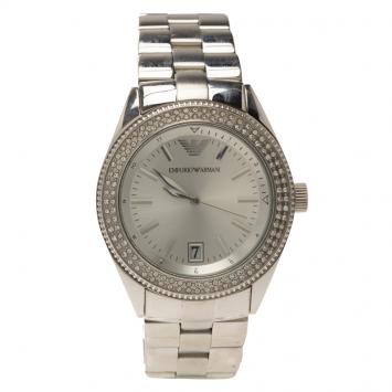Pre Owned Emporio Armani AR-5781 Stainless Steel & Crystal Women's Wristwatch 39MM