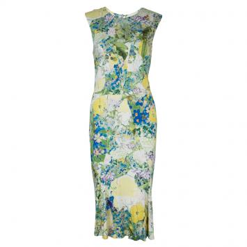 Pre Owned Erdem Multicolor Print Sleeveless Knit Dress L